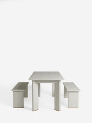 Light Natural Evie 4 Seater Dining Bench Set - Image 5 of 8