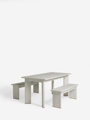 Light Natural Evie 4 Seater Dining Bench Set - Image 6 of 8