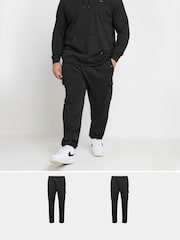 BadRhino Big & Tall Black Cargo Joggers 2 Packs - Image 1 of 7