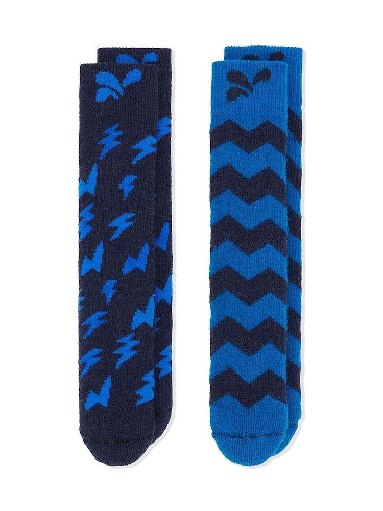 Muddy Puddles Blue Merino Mix Twin Pack Socks - Image 1 of 1