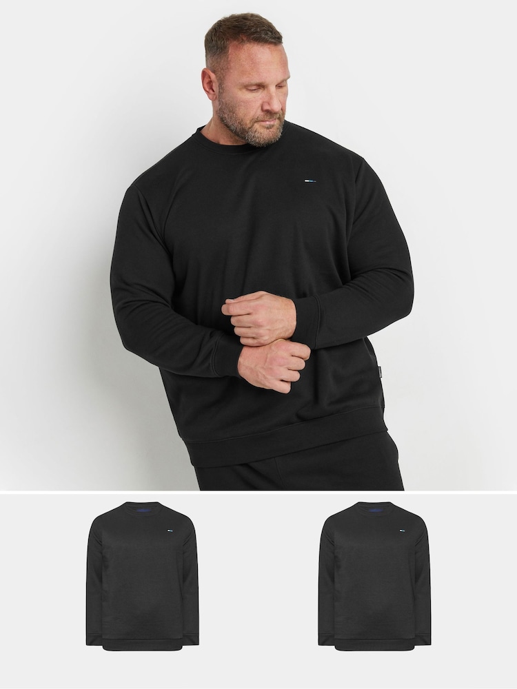 BadRhino Big & Tall Black Sweatshirts 2 Pack - Image 1 of 5