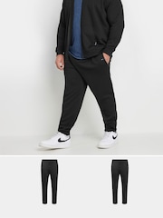 BadRhino Big & Tall Black Jersey Core Joggers 2 Pack - Image 1 of 6
