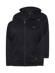 BadRhino Big & Tall Navy Blue Black Zip Up Hoodies 2 Pack - Image 4 of 6