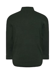 BadRhino Big & Tall Green Milano Quarter Zip 100% Cotton Jumper - Image 4 of 4