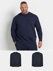 BadRhino Big & Tall Blue Sweatshirts 2 Pack - Image 1 of 6