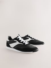 Black Forever Comfort® Slim Panel Detail Lace-Up Trainers - Image 2 of 5