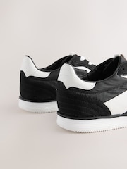 Black Forever Comfort® Slim Panel Detail Lace-Up Trainers - Image 4 of 5