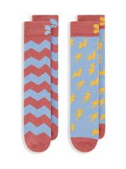Muddy Puddles Blue Merino Mix Twin Pack Socks - Image 1 of 1