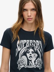 Superdry Blue Pop Archive Super Fitted T-Shirt - Image 3 of 3