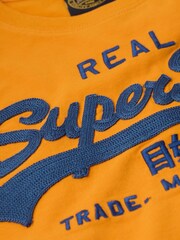 Superdry Gold Embroidered Vintage Logo 100% Cotton Fitted T-Shirt - Image 5 of 5