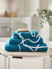 Copenhagen Home Teal Pablo Cotton Towel - Image 1 of 4