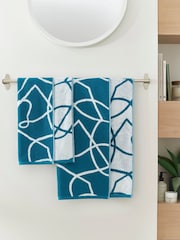 Copenhagen Home Teal Pablo Cotton Towel - Image 2 of 4