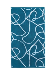 Copenhagen Home Teal Pablo Cotton Towel - Image 3 of 4