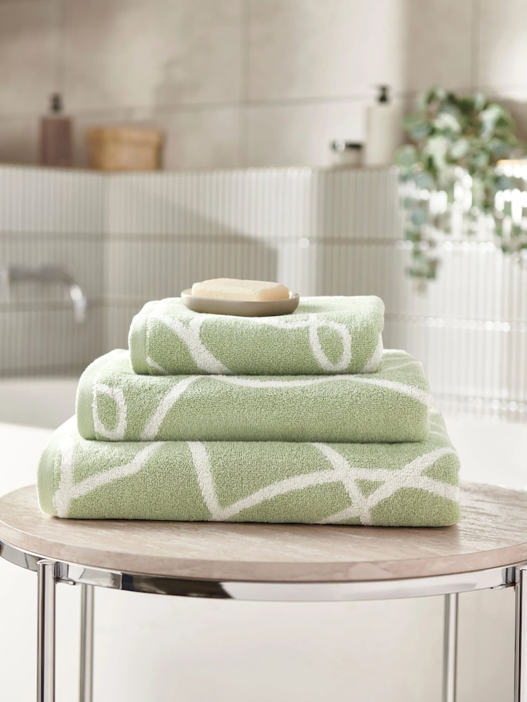 Copenhagen Home Sage Pablo Cotton Towel - Image 1 of 4