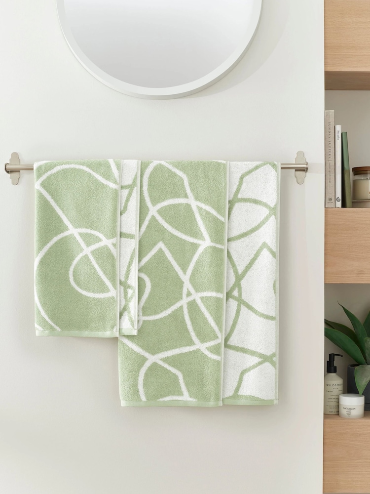 Copenhagen Home Sage Pablo Cotton Towel - Image 2 of 4