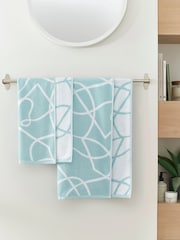 Copenhagen Home Aqua Pablo Cotton Towel - Image 2 of 5