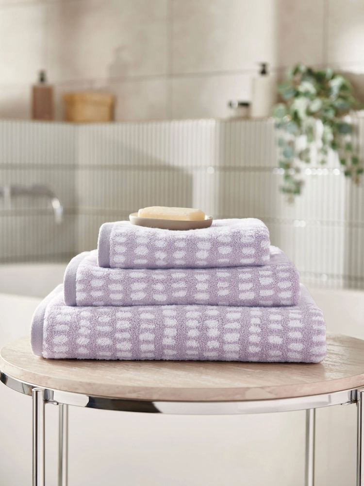 Copenhagen Home Soft Lavender Arri Cotton Towel - Image 1 of 4