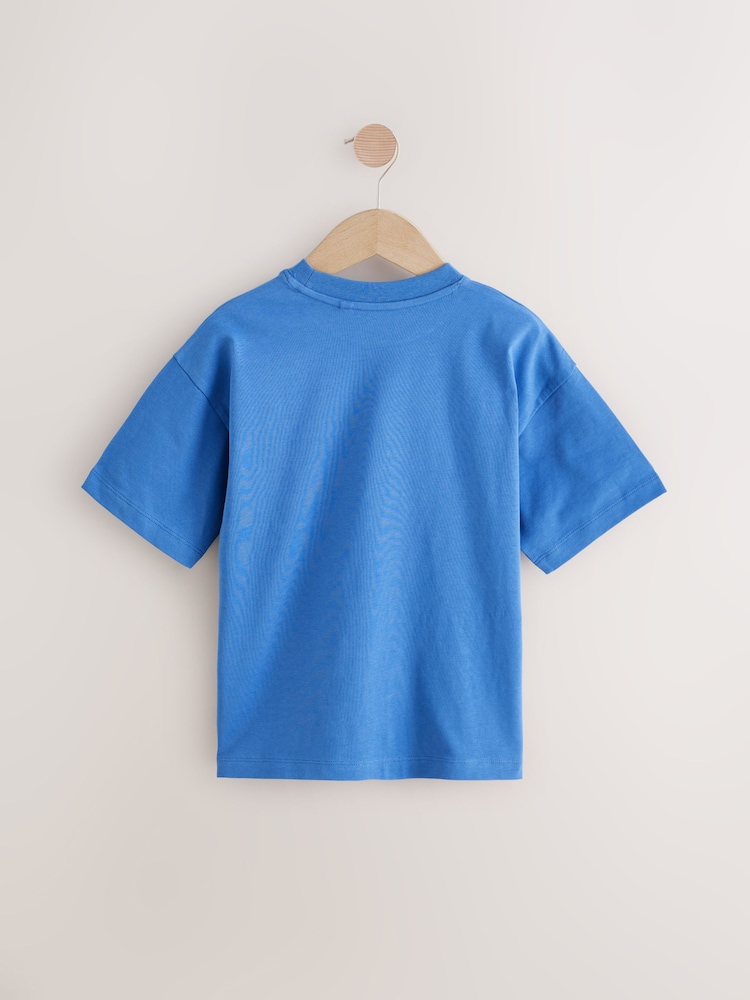 Soft Blue Relaxed Fit Short Sleeve T-Shirt (3-16yrs) - Image 2 of 4