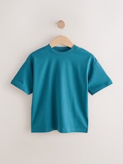Teal Blue Relaxed Fit Short Sleeve T-Shirt (3-16yrs) - Image 1 of 4