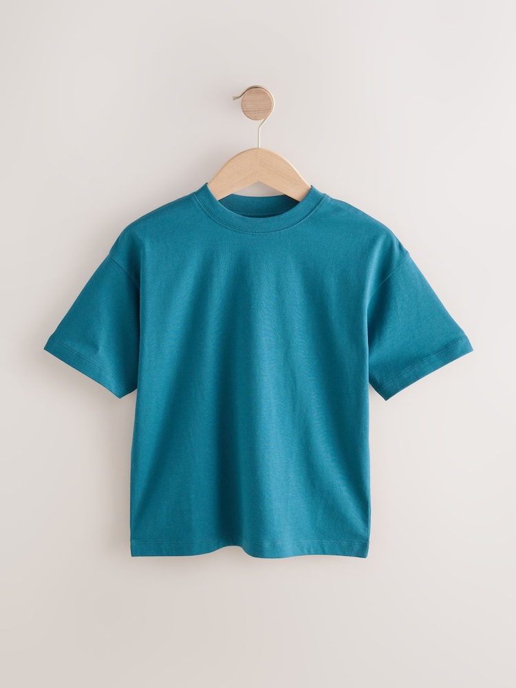 Teal Blue Relaxed Fit Short Sleeve T-Shirt (3-16yrs) - Image 1 of 4