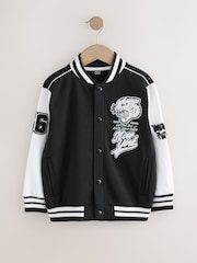 Black/White Graphic Print Bomber Jacket (3-16yrs) - Image 1 of 5
