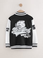 Black/White Graphic Print Bomber Jacket (3-16yrs) - Image 2 of 5