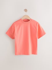 Peach Relaxed Fit Short Sleeve T-Shirt (3-16yrs) - Image 1 of 4