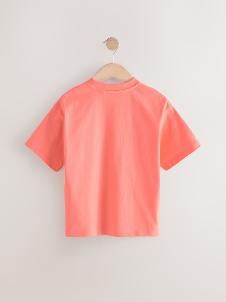 Peach Relaxed Fit Short Sleeve T-Shirt (3-16yrs) - Image 2 of 4