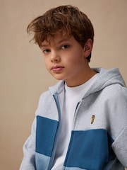 Blue Colour Block Zip Through Hoodie Set (3-16yrs) - Image 4 of 8