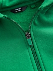 Green/White Colourblock Zip Through Hoodie (3-16yrs) - Image 3 of 4