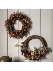 Gallery Home Orange Half Flower Wreath - Image 1 of 6