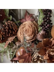 Gallery Home Orange Half Flower Wreath - Image 4 of 6