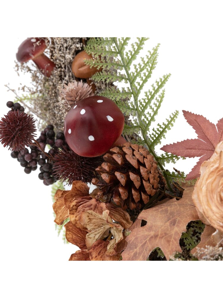 Gallery Home Orange Half Flower Wreath - Image 6 of 6 Gallery Home Orange Half Flower Wreath - Image 6 of 6