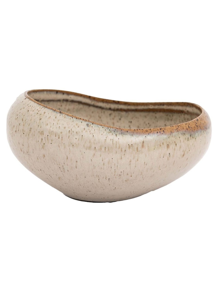 Gallery Home Set of 4 Oatmeal Speckle Glaze Bowls - Image 3 of 3