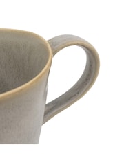 Gallery Home Set of 4 Dove Grey Pebble Glaze Mugs - Image 4 of 4