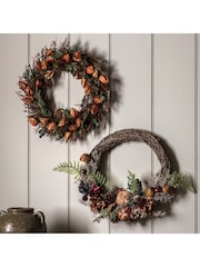 Gallery Home Orange Dry Flower Wreath - Image 1 of 6