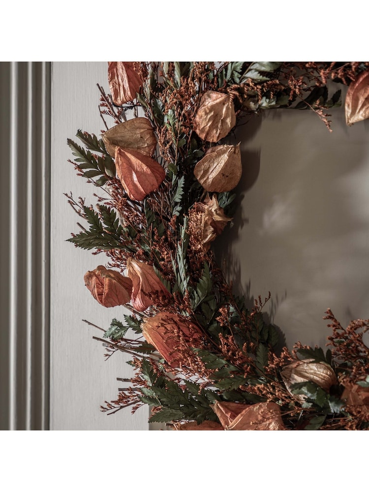 Gallery Home Orange Dry Flower Wreath - Image 2 of 6