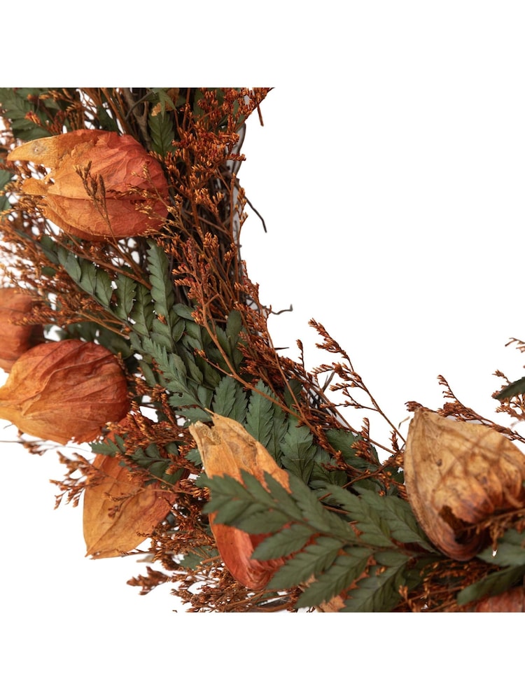 Gallery Home Orange Dry Flower Wreath - Image 6 of 6
