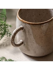 Gallery Home Set of 4 Oatmeal Speckle Glaze Mugs - Image 2 of 4