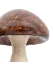 Gallery Home Set of 2 Natural Ceramic Mushrooms - Image 4 of 5