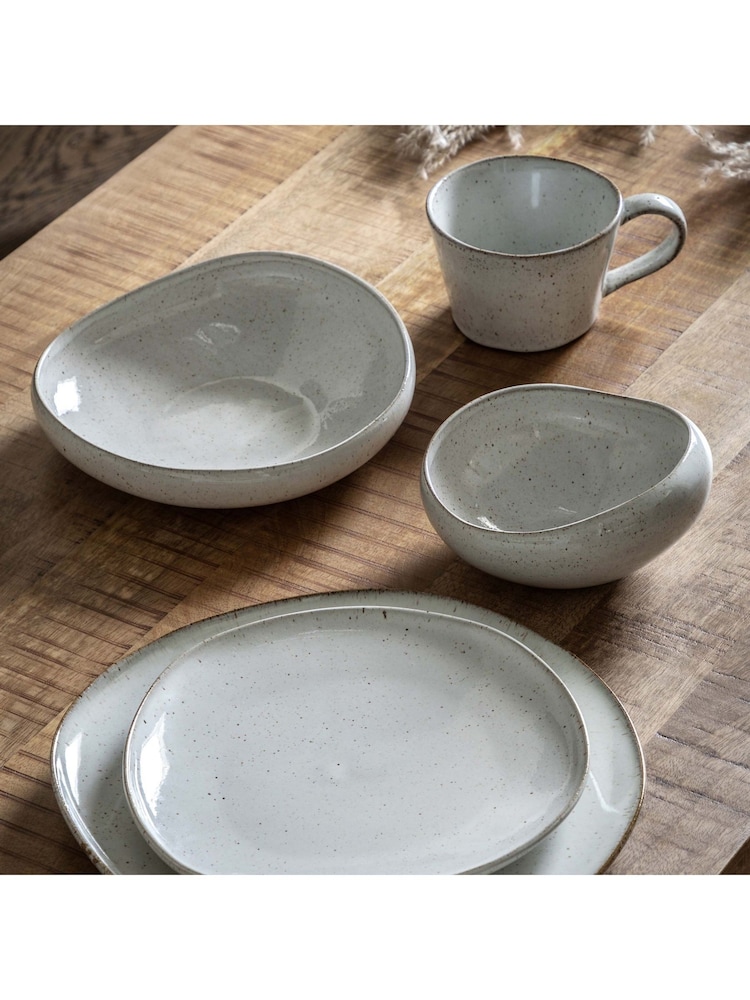 Gallery Home Set of 4 Dove Grey Pebble Glaze Bowls - Image 1 of 4