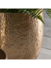Gallery Home Set of 2 Bronze Aniya Metal Planters - Image 2 of 6
