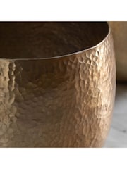Gallery Home Set of 2 Bronze Aniya Metal Planters - Image 3 of 6