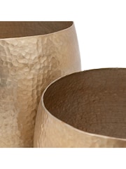 Gallery Home Set of 2 Bronze Aniya Metal Planters - Image 5 of 6
