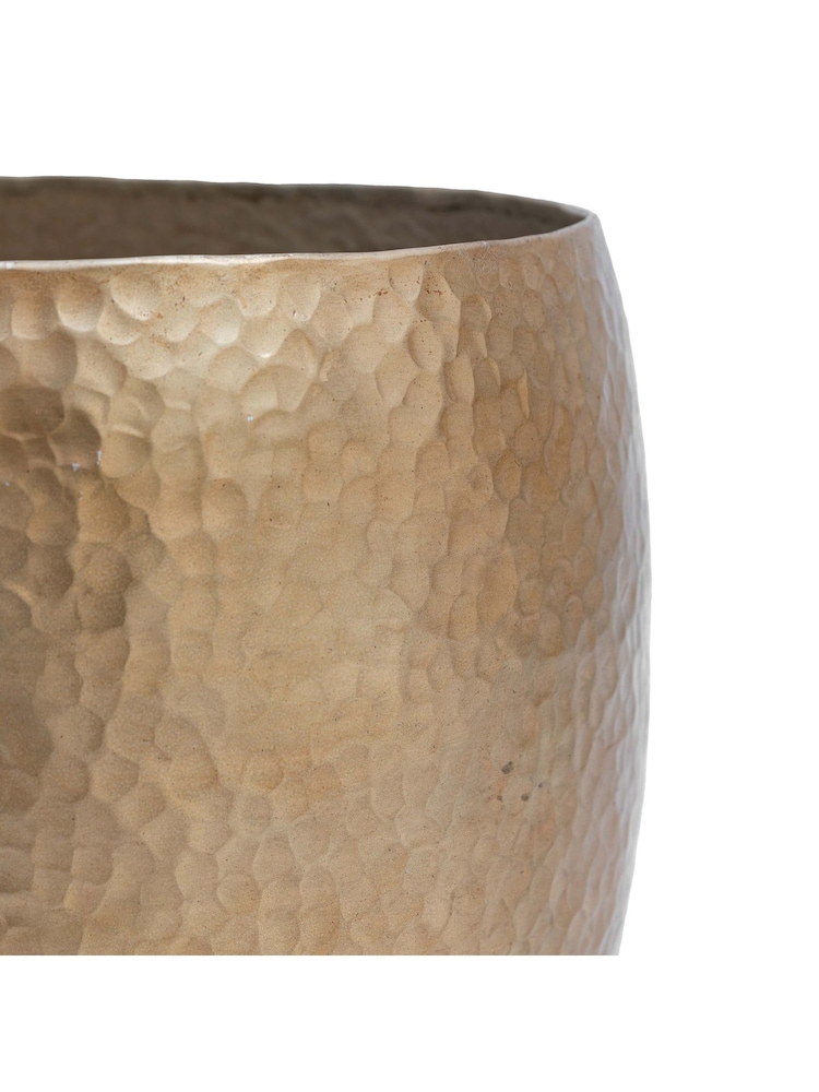 Gallery Home Set of 2 Bronze Aniya Metal Planters - Image 6 of 6