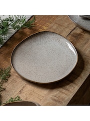 Gallery Home Set of 4 Oatmeal Speckle Glaze Side Plates - Image 1 of 5