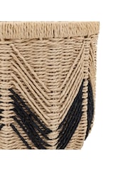 Gallery Home Set of 3 Natural and Black Lyanna Baskets - Image 4 of 5