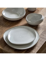 Gallery Home Set of 4 Dove Grey Pebble Glaze Side Plates - Image 1 of 4