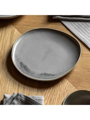 Gallery Home Set of 4 Dove Grey Pebble Glaze Side Plates - Image 2 of 4