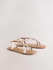 Cuir or rose - Forever Comfort® Tong à bouts noués et à lanières - Image 5 of 8